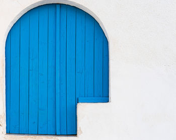 Picturesque blue doors in mediterranean style.