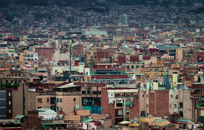 High angle view of townscape