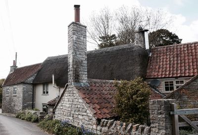 Low angle view of building against sky