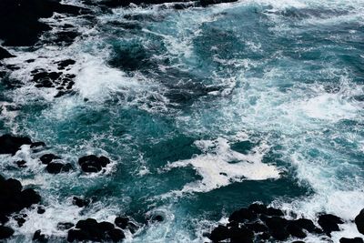 Close-up of waves in sea