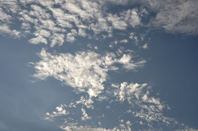 Low angle view of cloudy sky