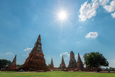 Panoramic view of temple against sky