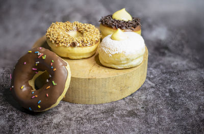 Close-up of dessert on table