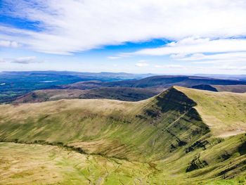 Scenic view of landscape against cloudy sky