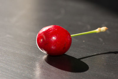 Close-up of strawberry on table