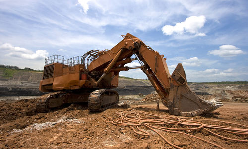 Construction site against sky