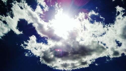 Low angle view of cloudy sky