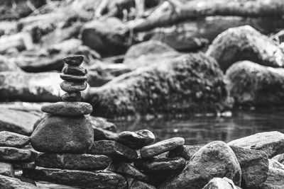 Close-up of stones on rocks