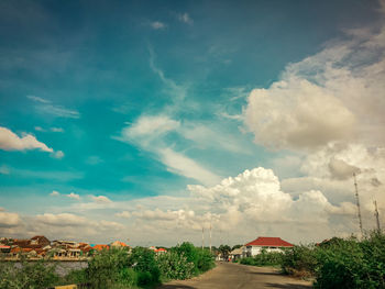 Panoramic view of townscape against sky