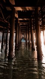 Wet pier in sea