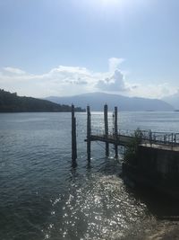Pier on sea against sky