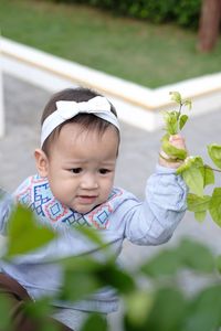 Portrait of cute baby girl