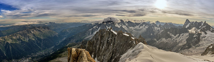View from the aiguille du midi 