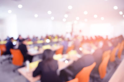 Defocused image of crowd at music concert