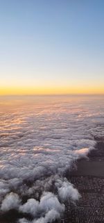 High angle view of cloudscape during sunset