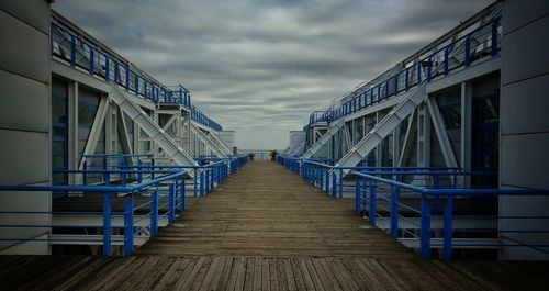 Empty pier against sky