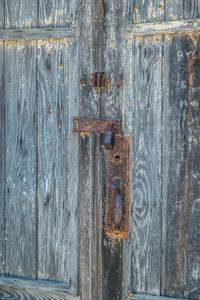 Full frame shot of rusty metal door