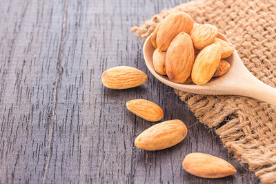 High angle view of cookies on table