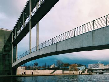 Low angle view of bridge over river