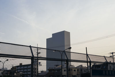 Low angle view of building against clear sky