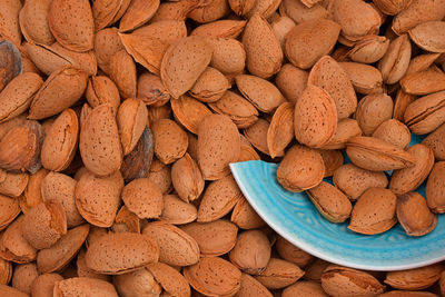 Full frame shot of almonds