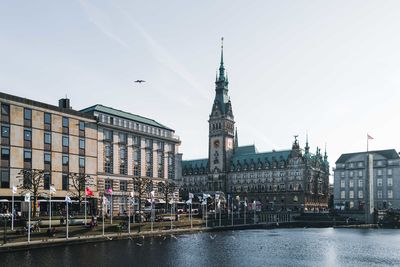 Hamburg canal city view