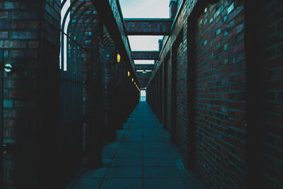 Narrow alley amidst buildings in city