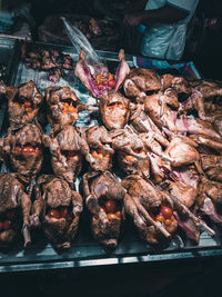 Close-up of seafood for sale