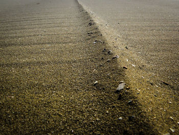 Surface level of beach