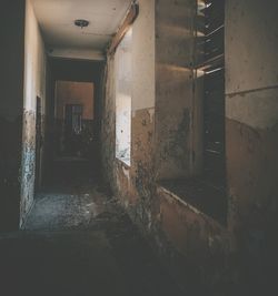 Interior of abandoned building