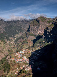 High angle view of landscape against sky