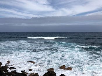 Scenic view of sea against sky