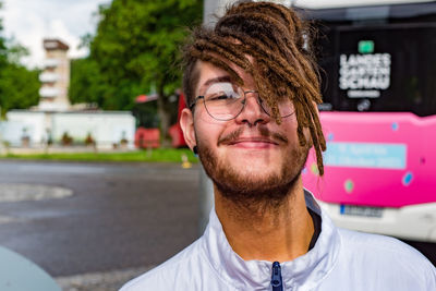 Portrait of smiling young man