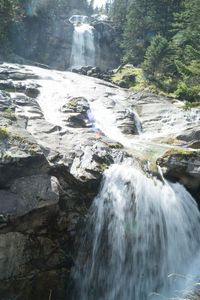 Scenic view of waterfall