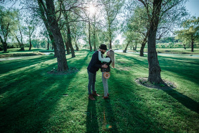 People standing in park