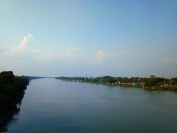 Scenic view of river against sky