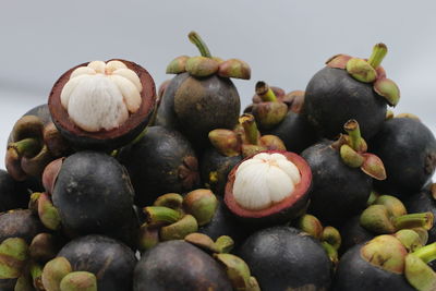 High angle view of grapes