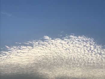 Low angle view of clouds in sky