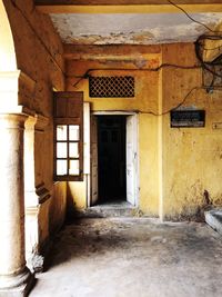 Entrance of abandoned building