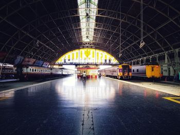 Train at railroad station