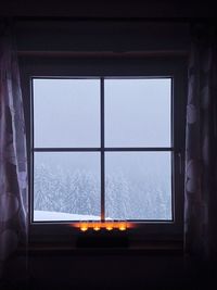 Close-up of window at home