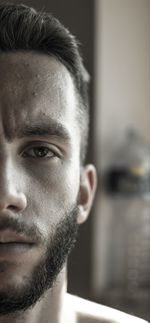 Close-up portrait of young man
