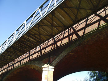 Low angle view of bridge against sky