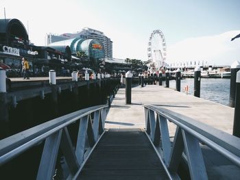 Bridge over river in city
