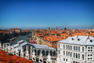 High angle view of cityscape