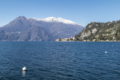 Landscape of the lake of como with varenna