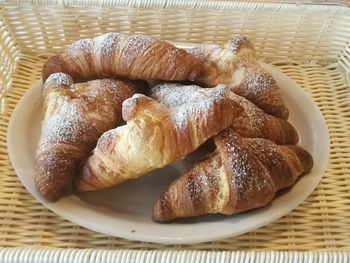 Close-up of bread in plate