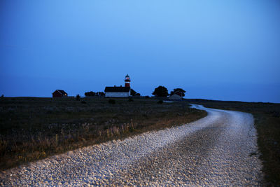 Lighthouse at dusk, gotland, sweden