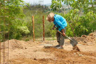 Man working in farm