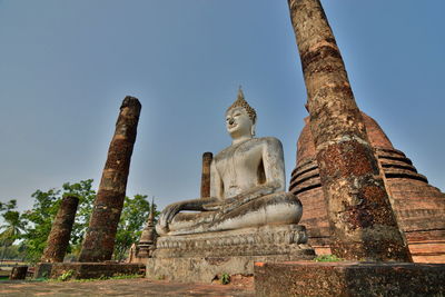 Low angle view of temple against sky